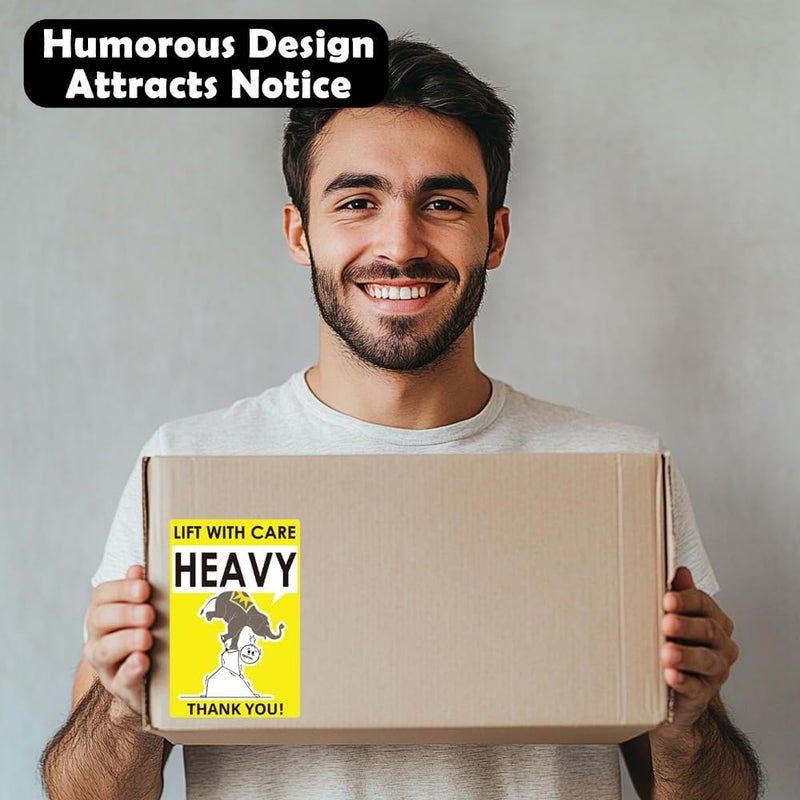 1step2dream Caution Heavy Sticker| Funny and Witty Labels for Heavy Special Handling Shipping,2×3 Inch Practical Labels for Moving | Permanent Adhesive - Image 5